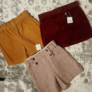 Set of 3 BONPOINT brand new size 6 girls shorts & skirt